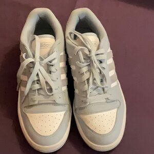 Adidas Sky Blue and White Athletic Shoes